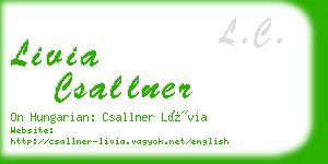 livia csallner business card